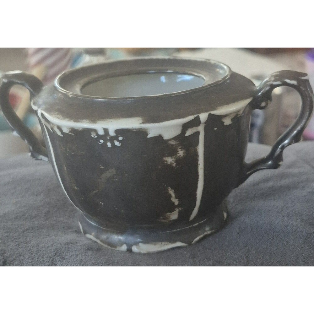 Vintage RW Bavaria Rudolf Wachter Feinsilber Silver Overlay Sugar Bowl NO LID